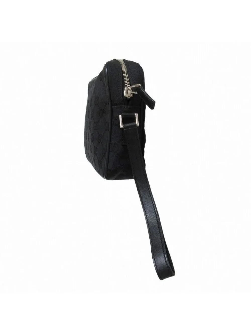 Gucci Second GG Pattern Canvas Clutch Mini Black